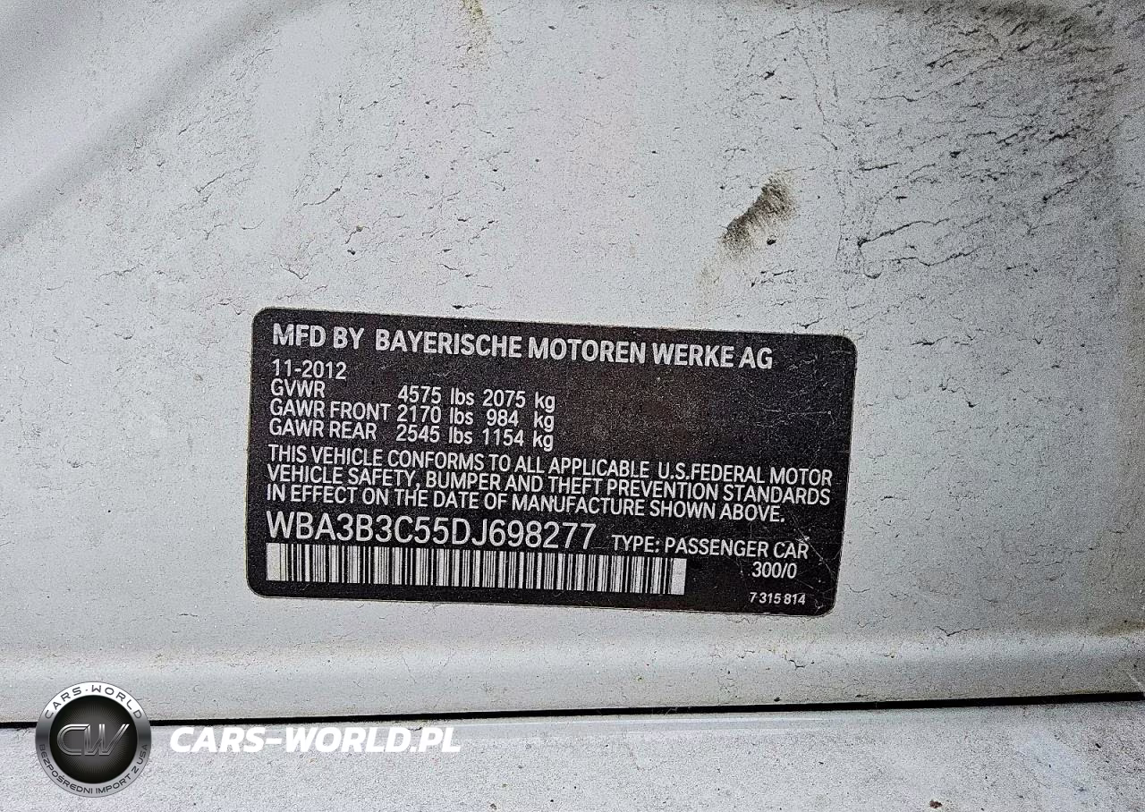 2013 BMW 328 Xi VIN:WBA3B3C55DJ698277 - 12