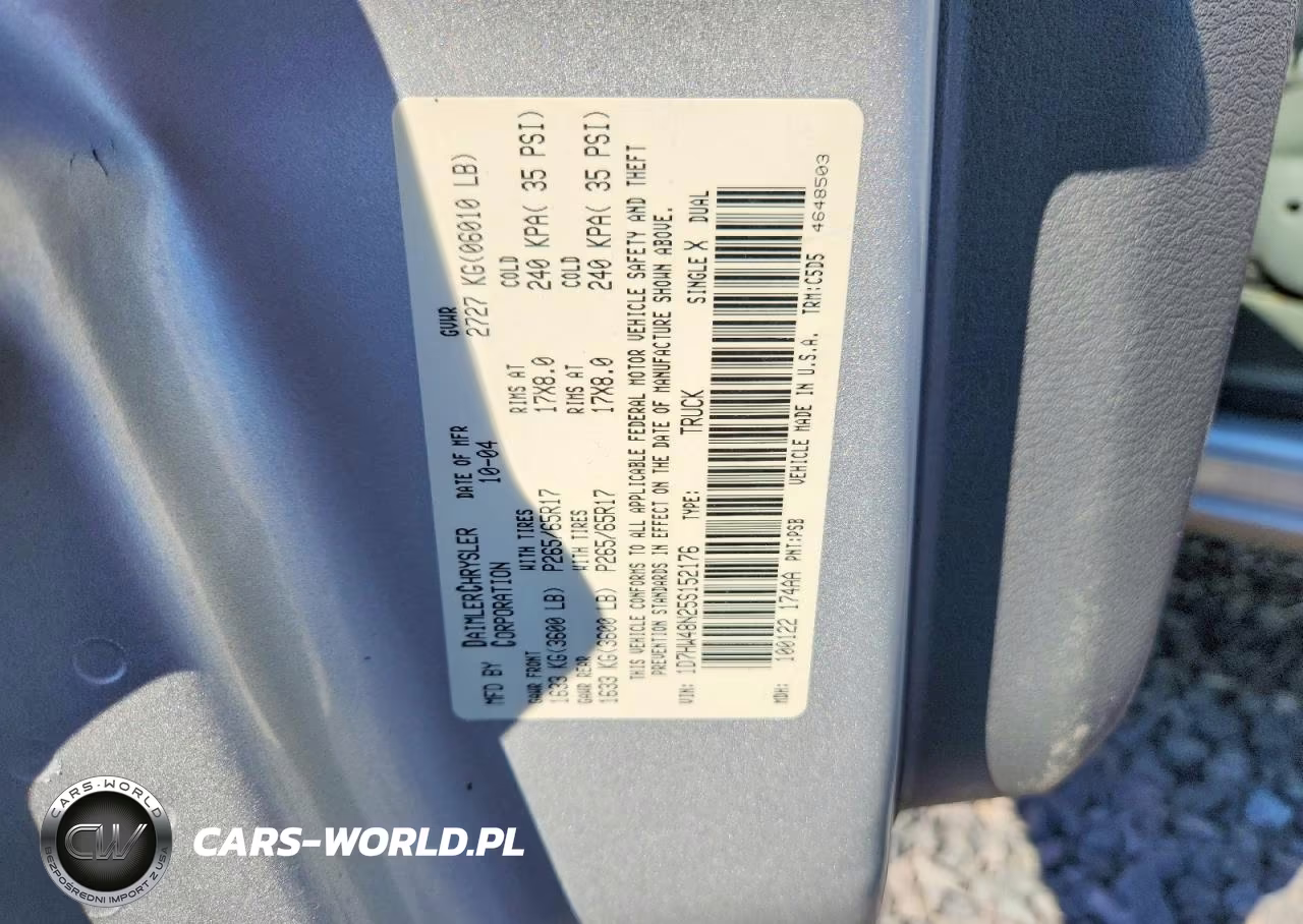 2005 Dodge Dakota Quad Slt VIN:1D7HW48N25S152176 - 12