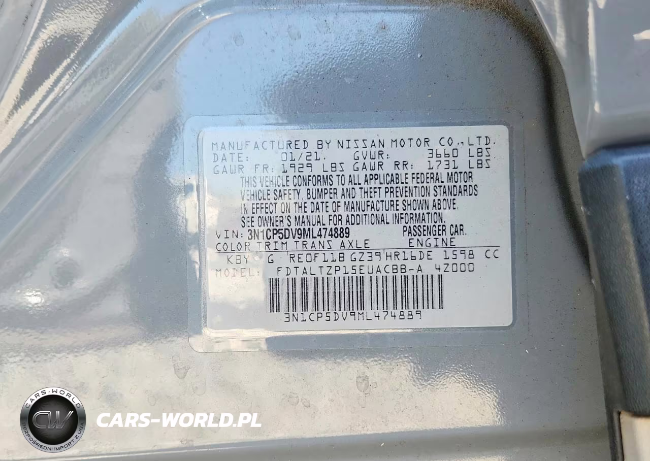 2021 Nissan Kicks Sr VIN:3N1CP5DV9ML474889 - 13