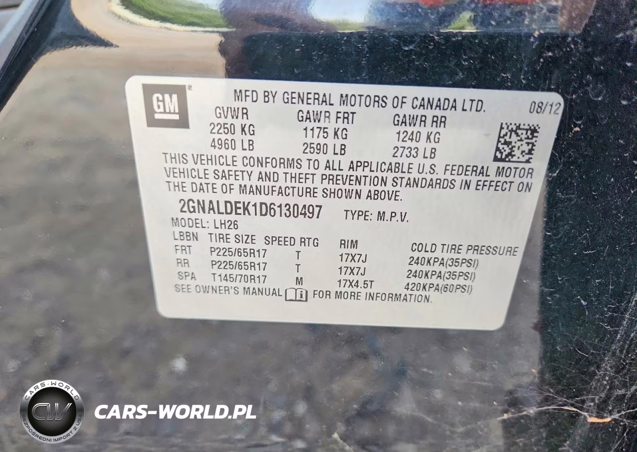 2013 Chevrolet Equinox Lt VIN:2GNALDEK1D6130497 - 13