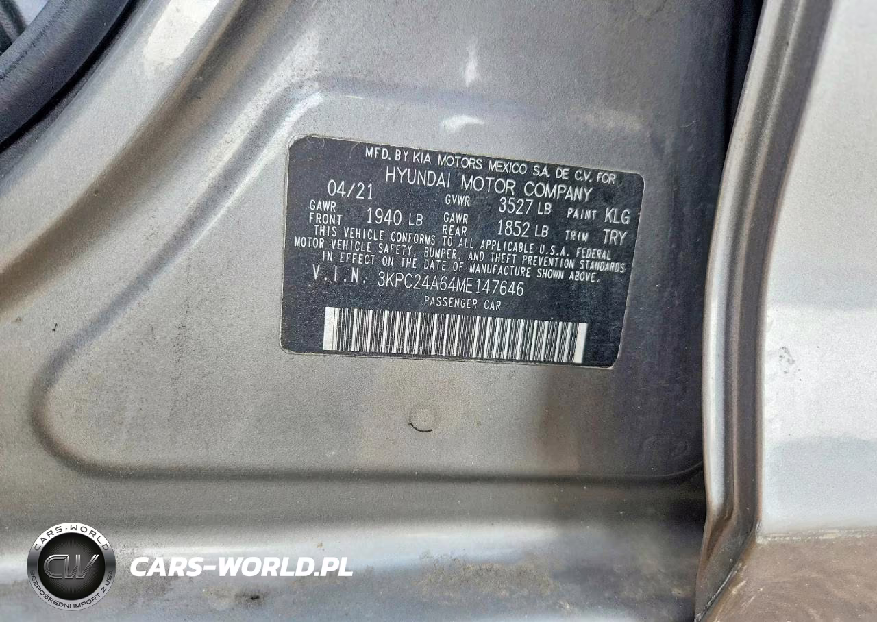 2021 Hyundai Accent Se VIN:3KPC24A64ME147646 - 13