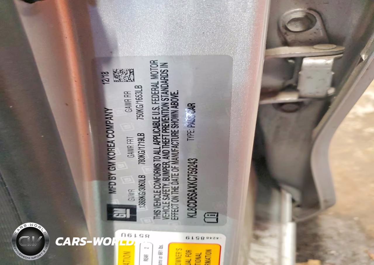 2019 Chevrolet Spark 1Lt VIN:KL8CD6SAXKC759243 - 12