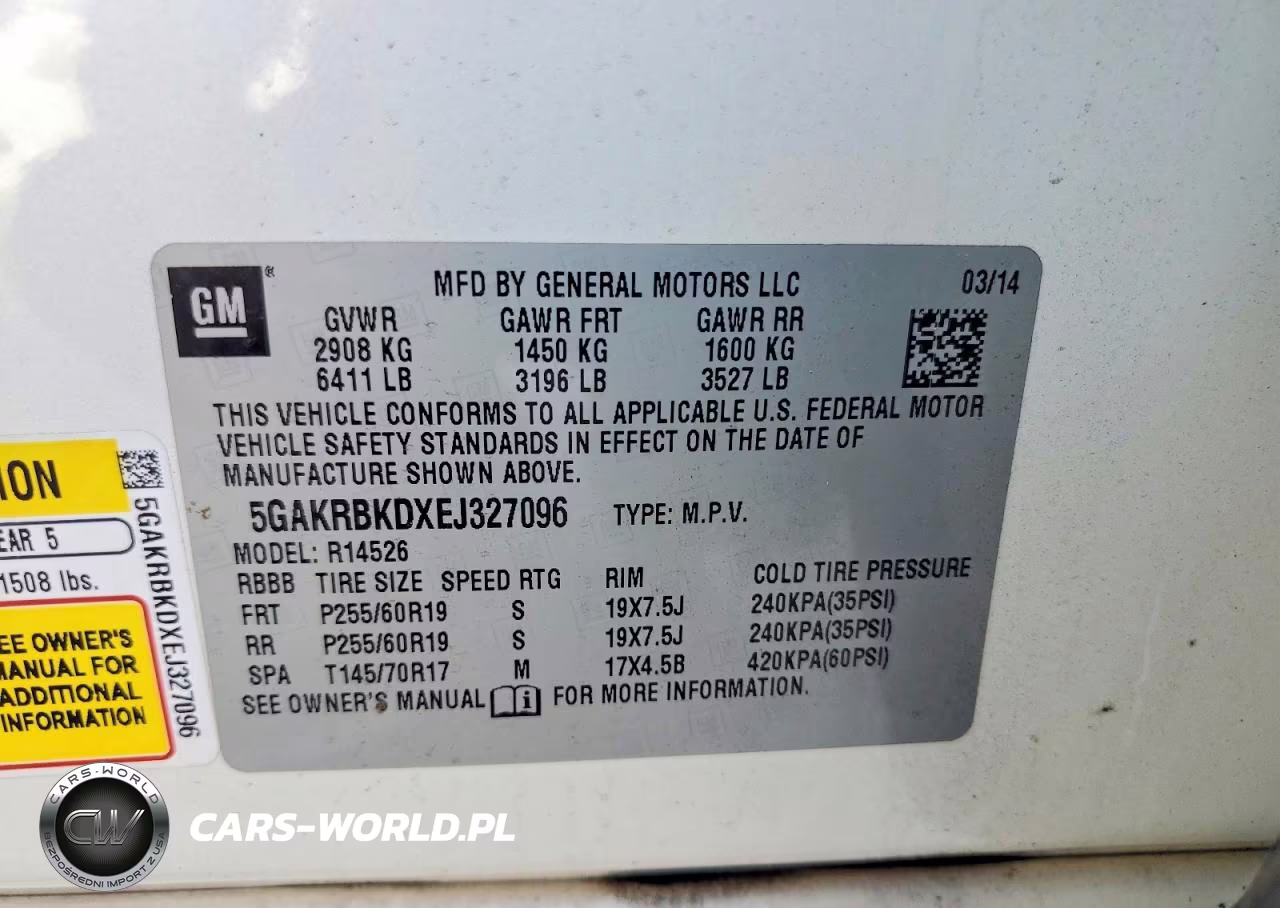 2014 Buick Enclave VIN:5GAKRBKDXEJ327096 - 13