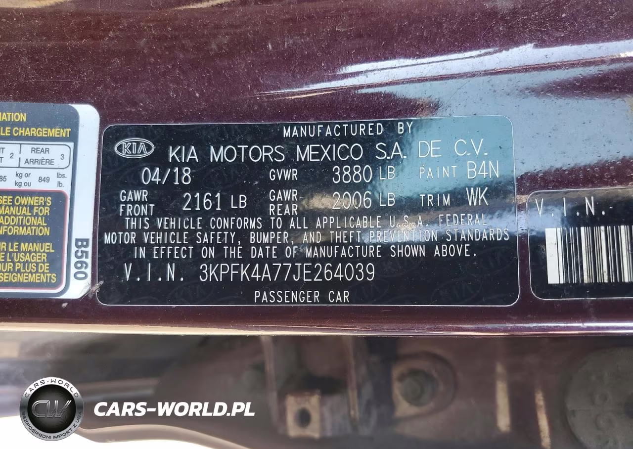2018 Kia Forte Lx VIN:3KPFK4A77JE264039 - 12