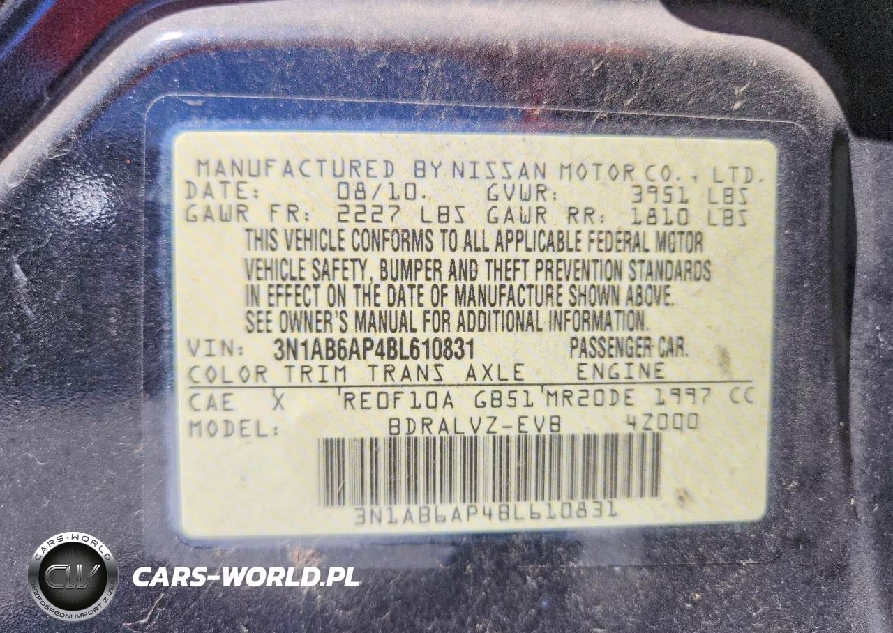 2011 Nissan Sentra 2.0 VIN:3N1AB6AP4BL610831 - 12