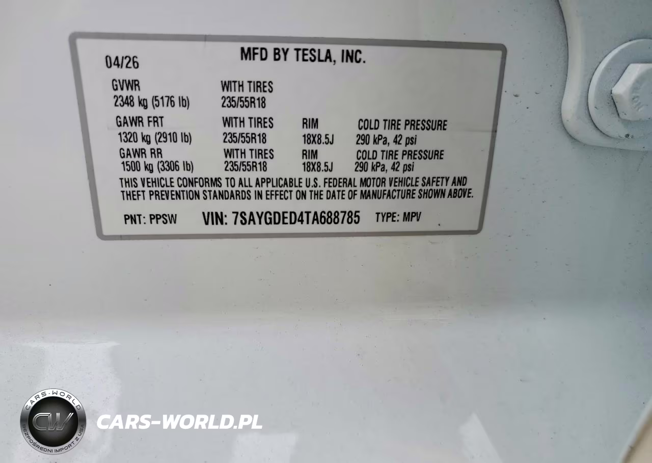 2026 Tesla Model Y VIN:7SAYGDED4TA688785 - 13
