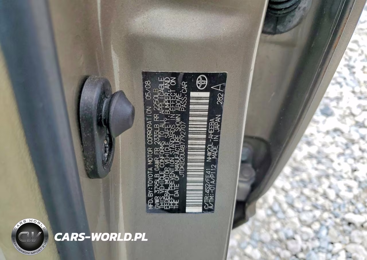 2008 Toyota Prius Standard VIN:JTDKB20U487792707 - 12