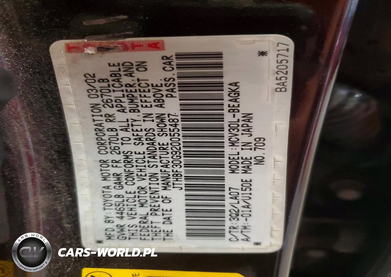 2002 Lexus Es 300 VIN:JTHBF30G920055487 - 12