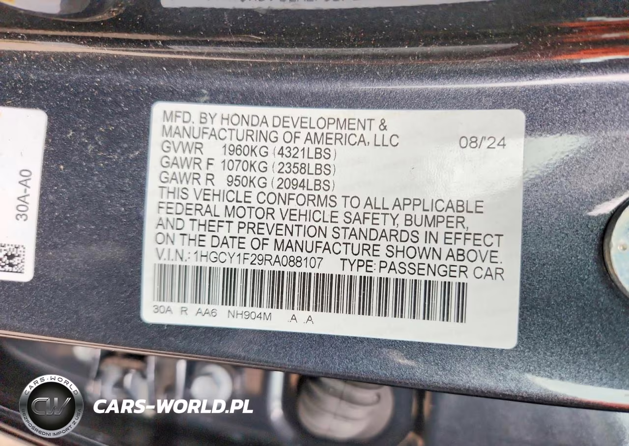 2024 Honda Accord Lx VIN:1HGCY1F29RA088107 - 13