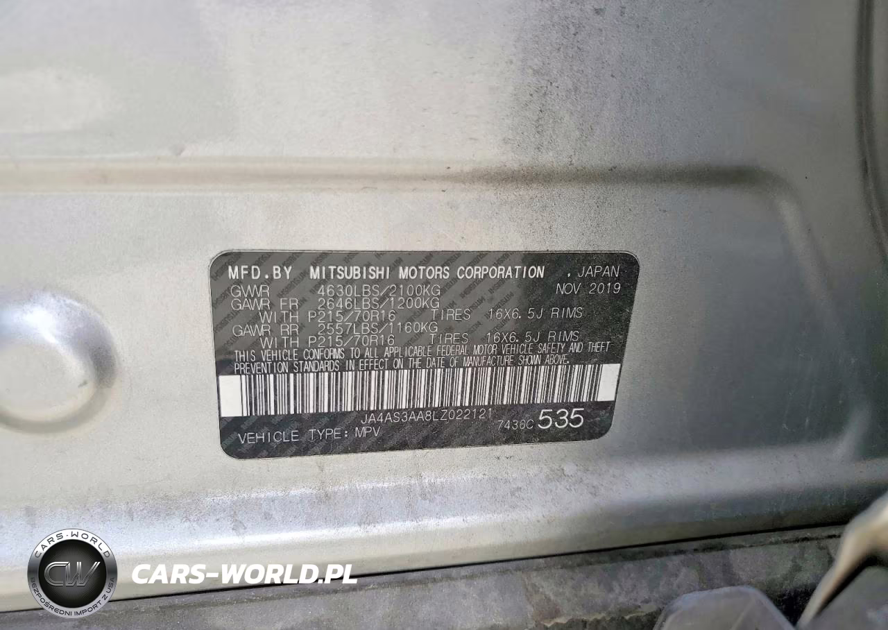 2020 Mitsubishi Eclipse Cross Es VIN:JA4AS3AA8LZ022121 - 13