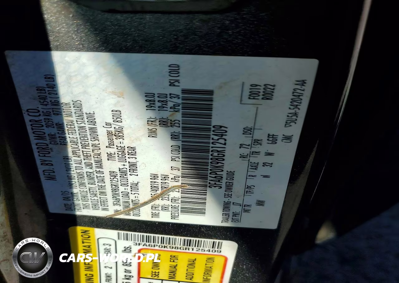 2016 Ford Fusion Titanium VIN:3FA6P0K98GR125409 - 12