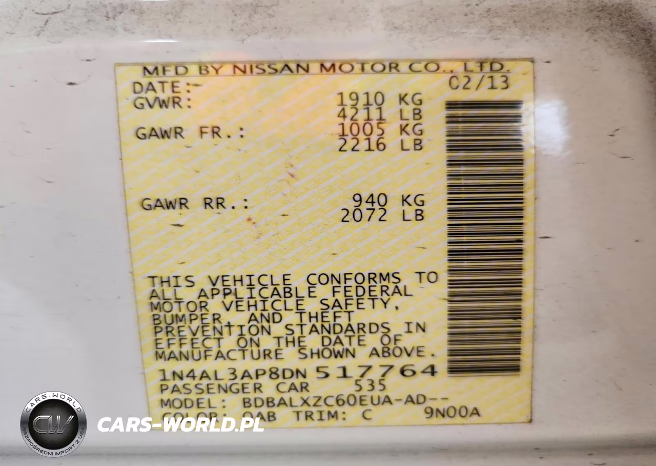 2013 Nissan Altima 2.5 VIN:1N4AL3AP8DN517764 - 13