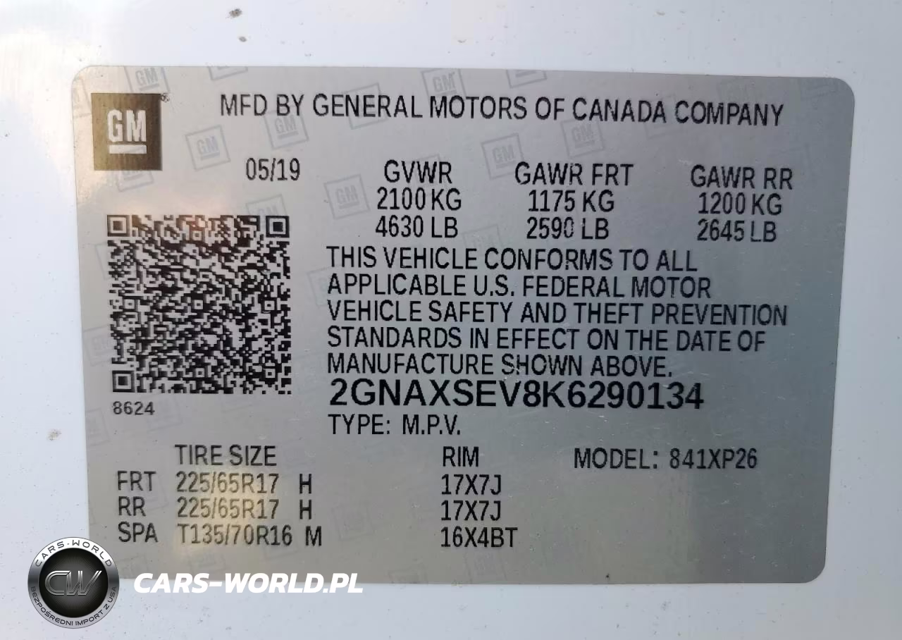 2019 Chevrolet Equinox Ls VIN:2GNAXSEV8K6290134 - 14