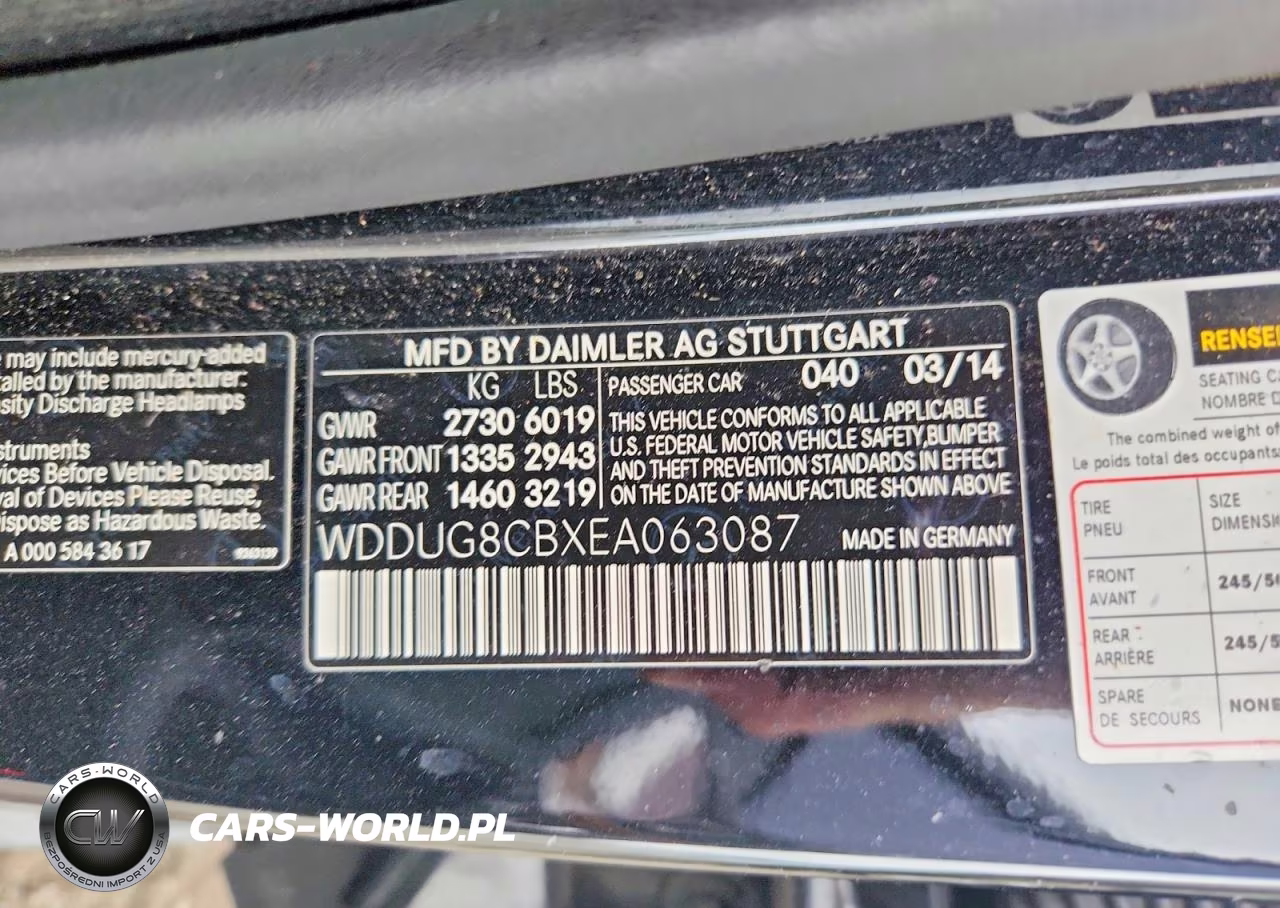 2014 Mercedes-Benz S 550 VIN:WDDUG8CBXEA063087 - 12