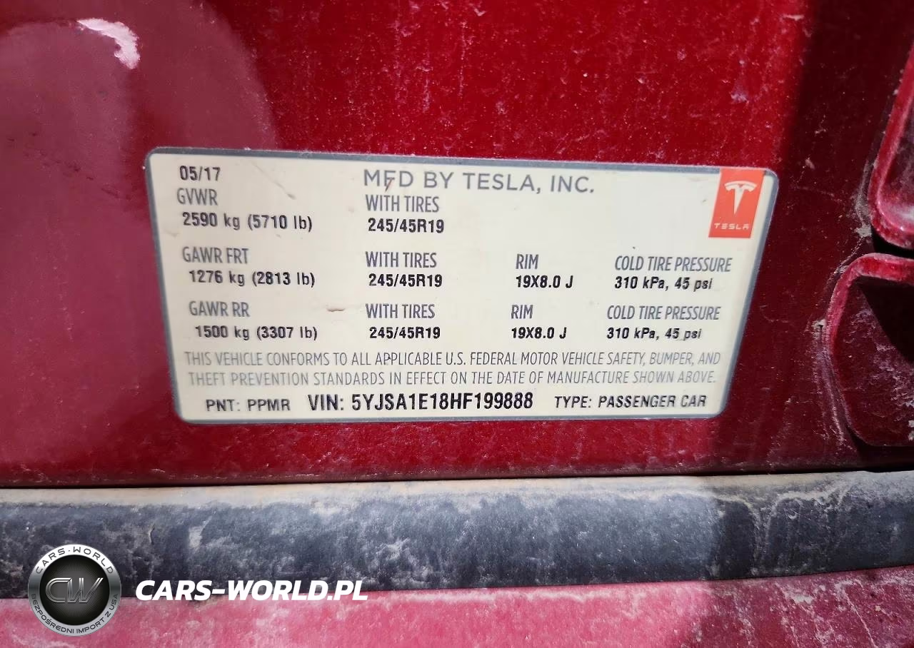 2017 Tesla Model S 60-75 VIN:5YJSA1E18HF199888 - 13