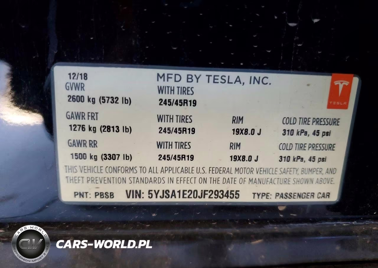 2018 Tesla Model S VIN:5YJSA1E20JF293455 - 12