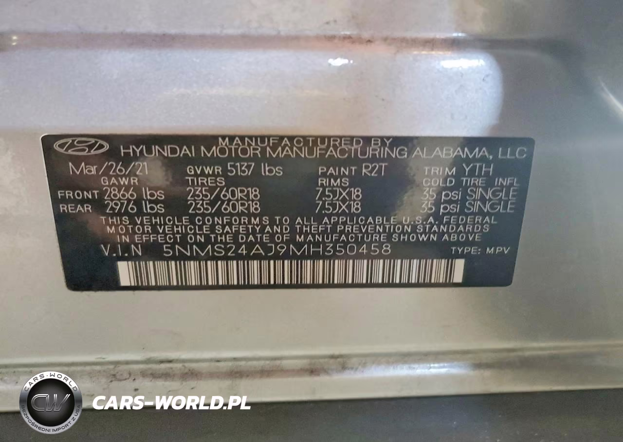 2021 Hyundai Santa Fe Sel VIN:5NMS24AJ9MH350458 - 13