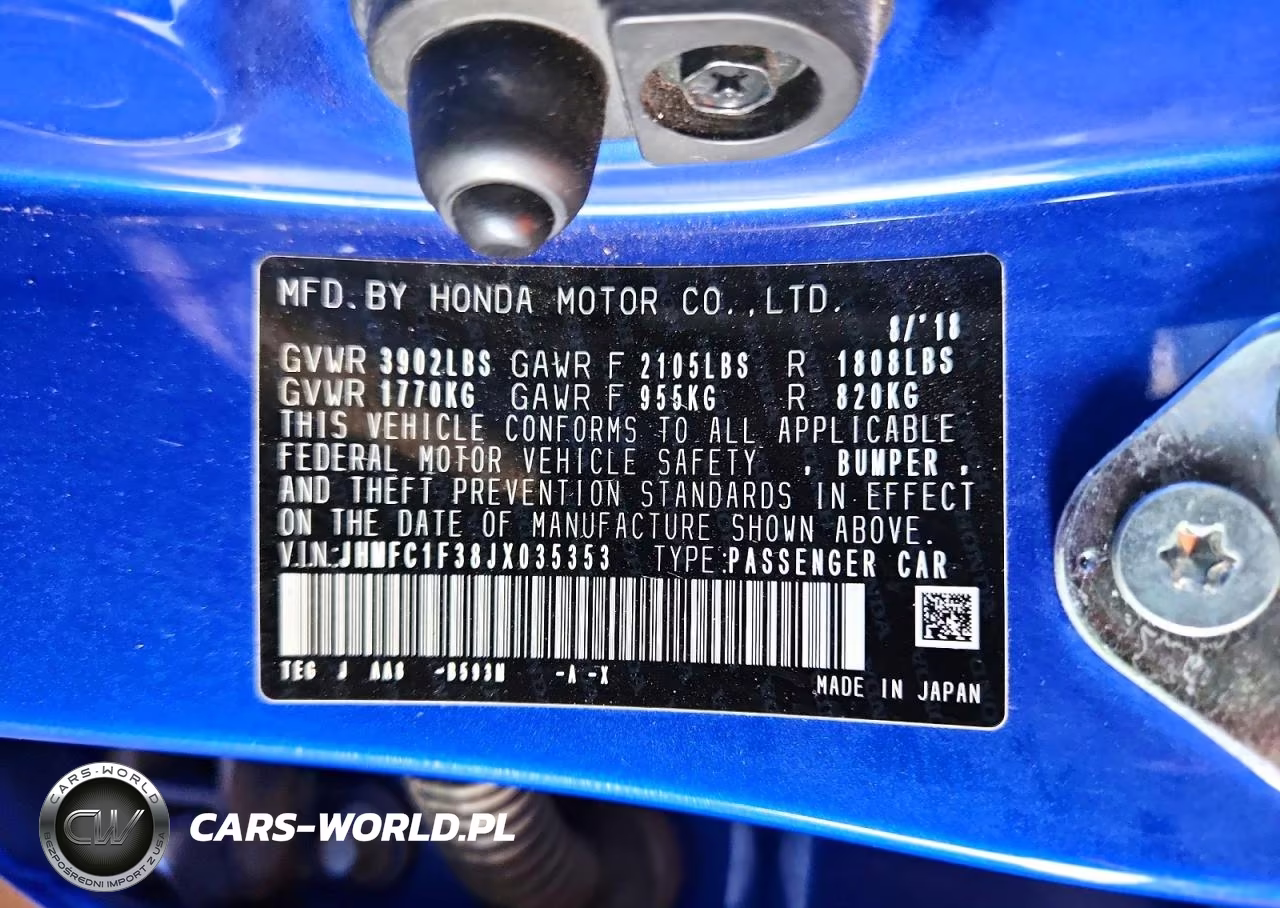 2018 Honda Civic Ex VIN:JHMFC1F38JX035353 - 12