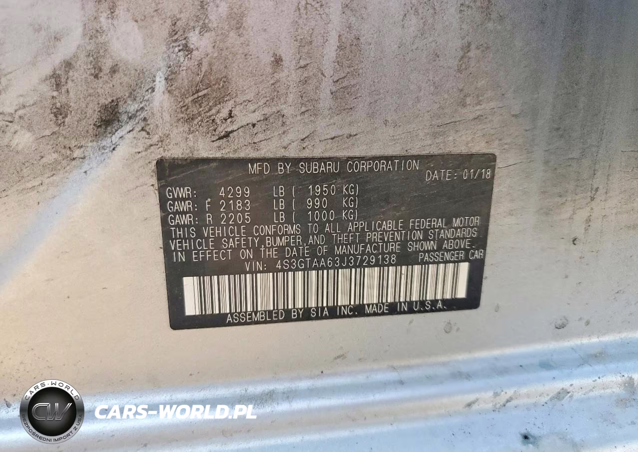 2018 Subaru Impreza VIN:4S3GTAA63J3729138 - 13