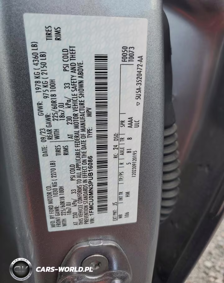 2023 Ford Escape St Line VIN:1FMCU0MN3PUB16086 - 13