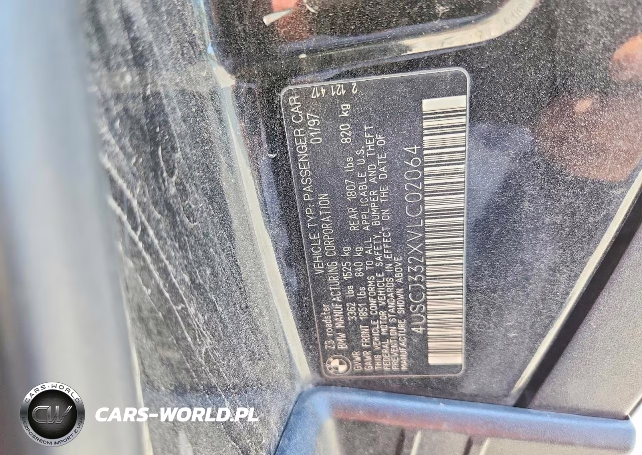 1997 BMW Z3 2.8 VIN:4USCJ332XVLC02064 - 12