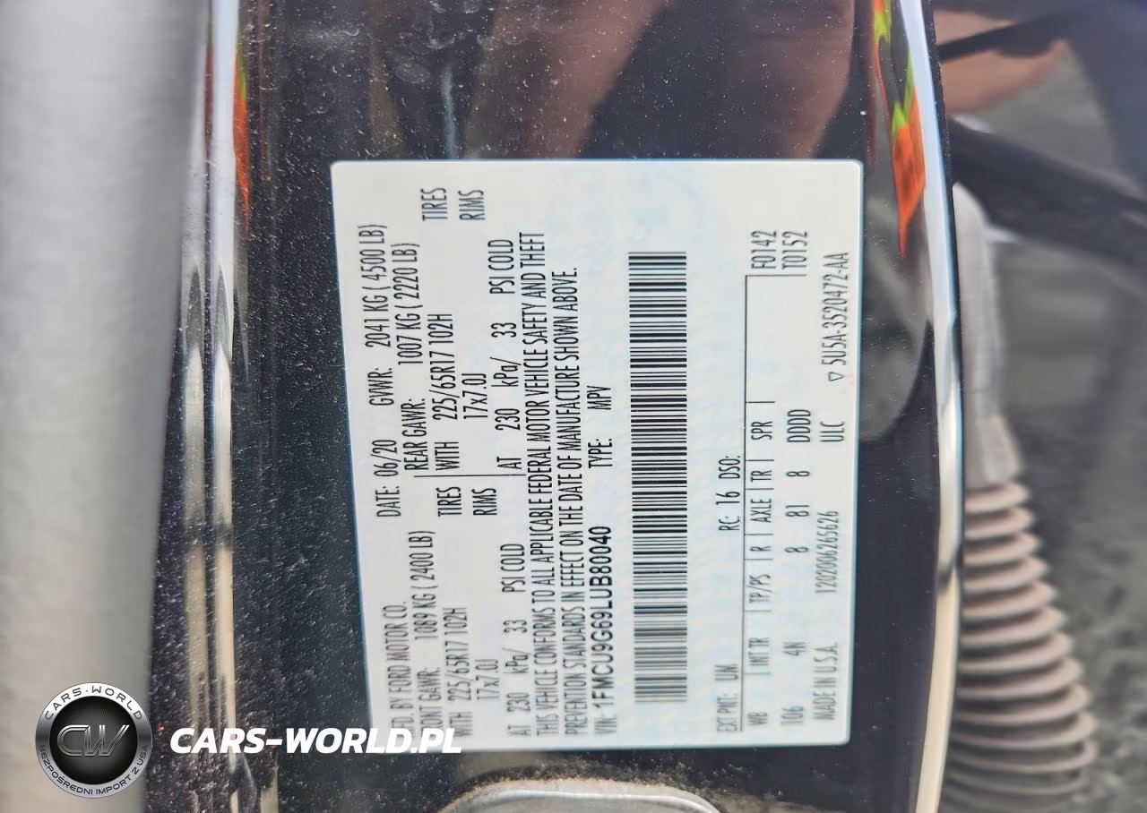 2020 Ford Escape Se VIN:1FMCU9G69LUB80040 - 13
