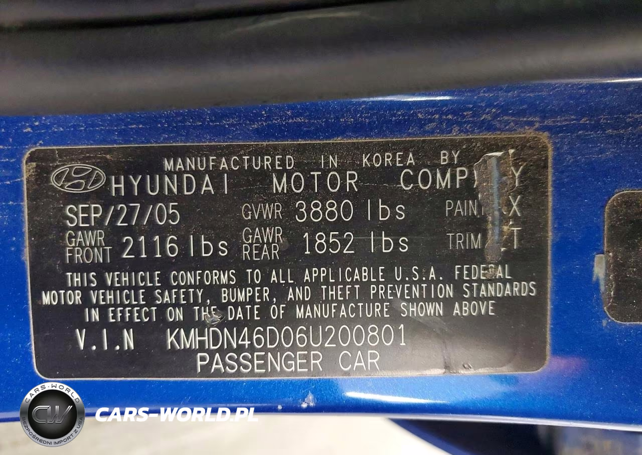 2006 Hyundai Elantra Gls VIN:KMHDN46D06U200801 - 13