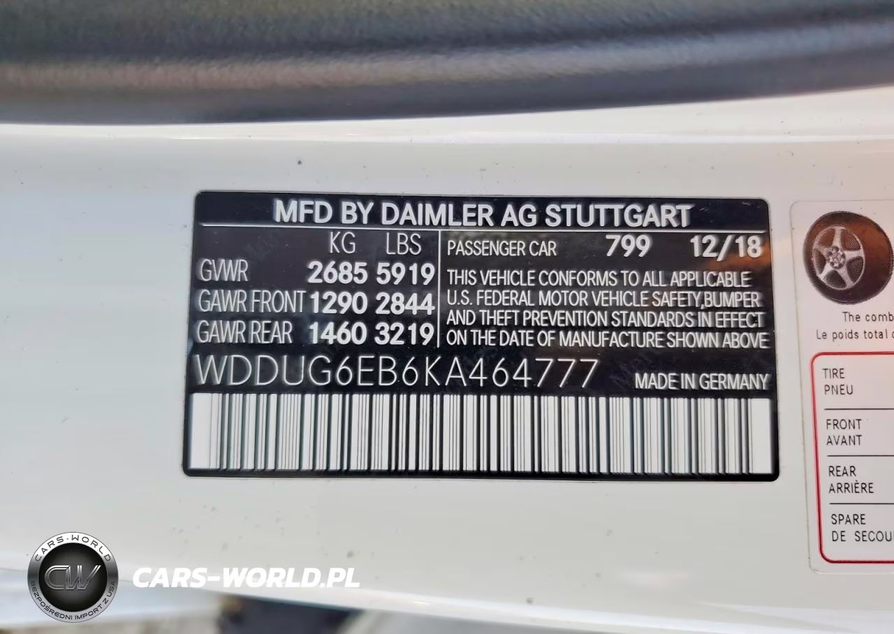2019 Mercedes-Benz S 450 4Matic VIN:WDDUG6EB6KA464777 - 12