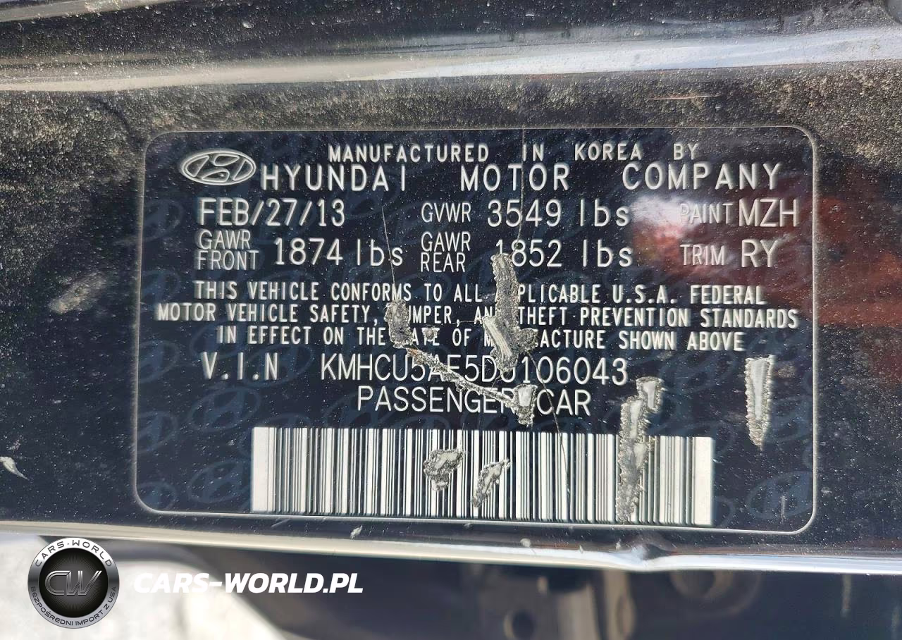 2013 Hyundai Accent Se VIN:KMHCU5AE5DU106043 - 12