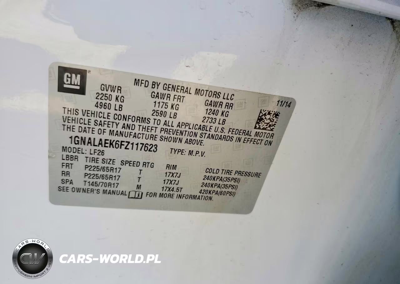 2015 Chevrolet Equinox Ls VIN:1GNALAEK6FZ117623 - 13