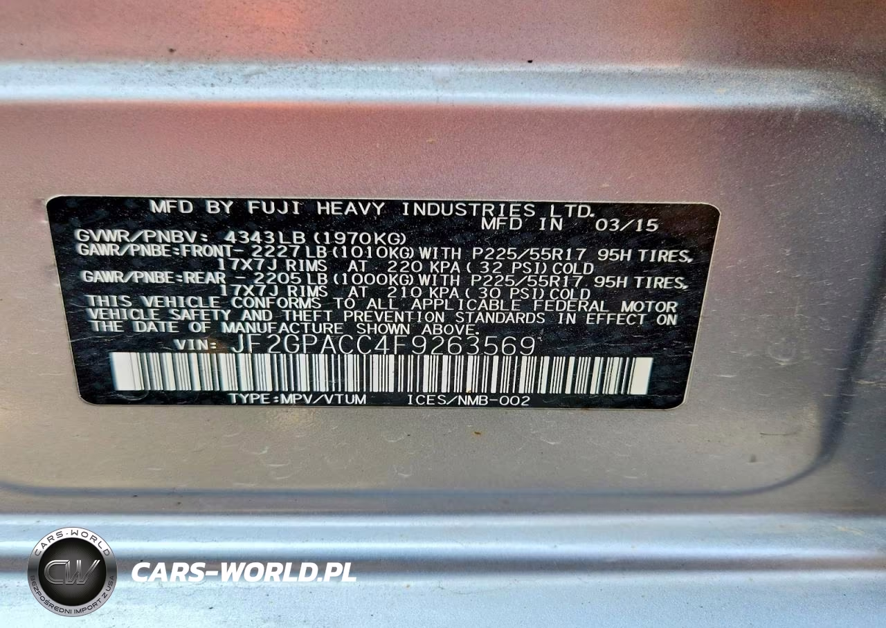 2015 Subaru Xv Crosstrek 2.0 Premium VIN:JF2GPACC4F9263569 - 13