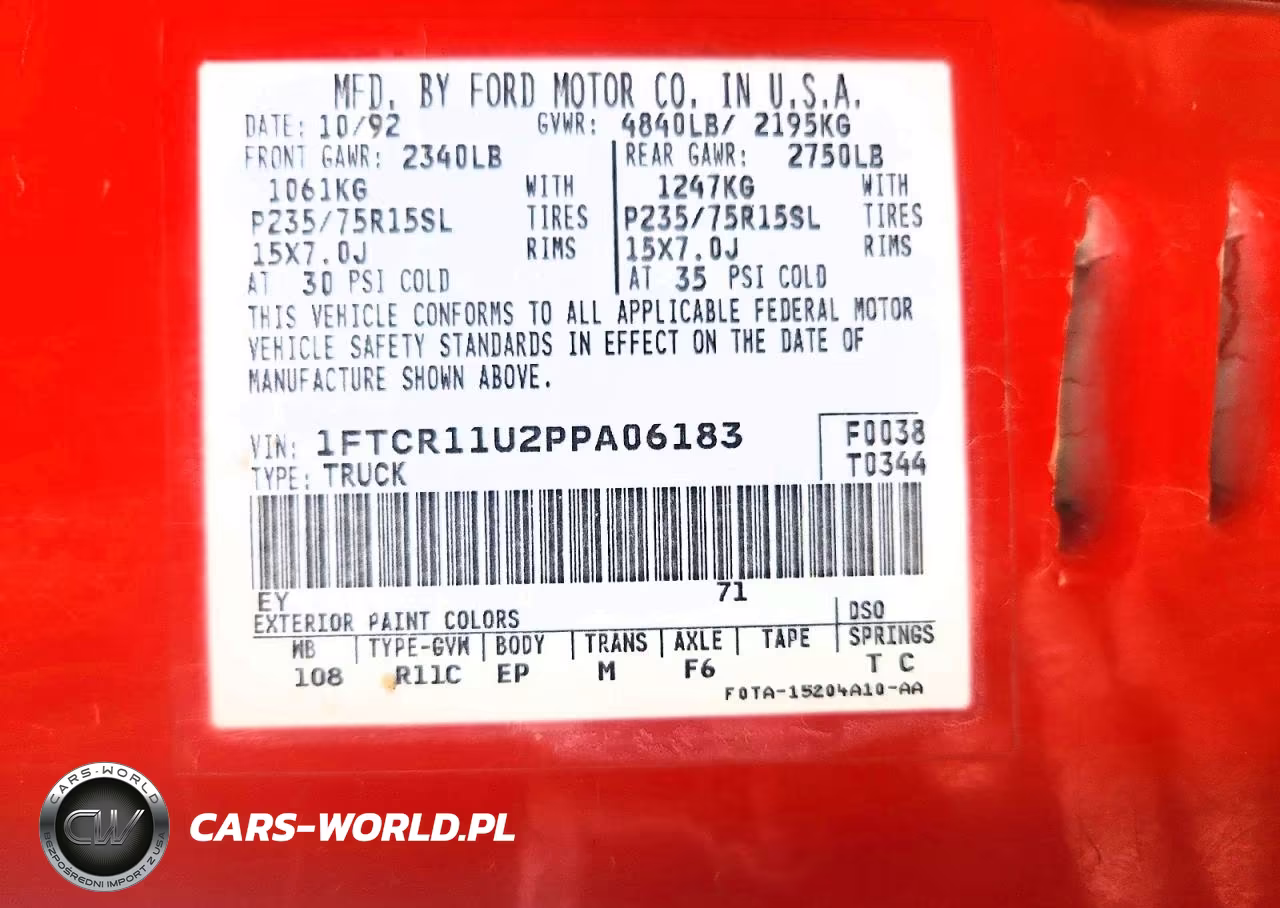 1993 Ford Ranger VIN:1FTCR11U2PPA06183 - 12