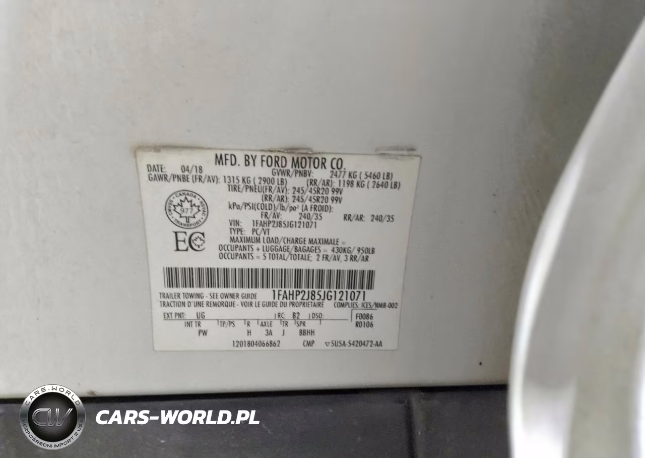 2018 Ford Taurus Limited VIN:1FAHP2J85JG121071 - 12
