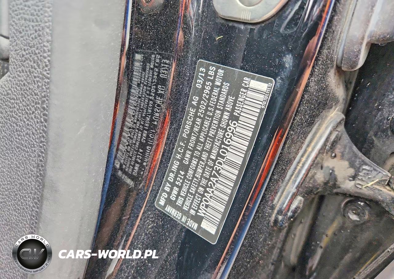 2013 Porsche Panamera 2 VIN:WP0AA2A73DL016996 - 12