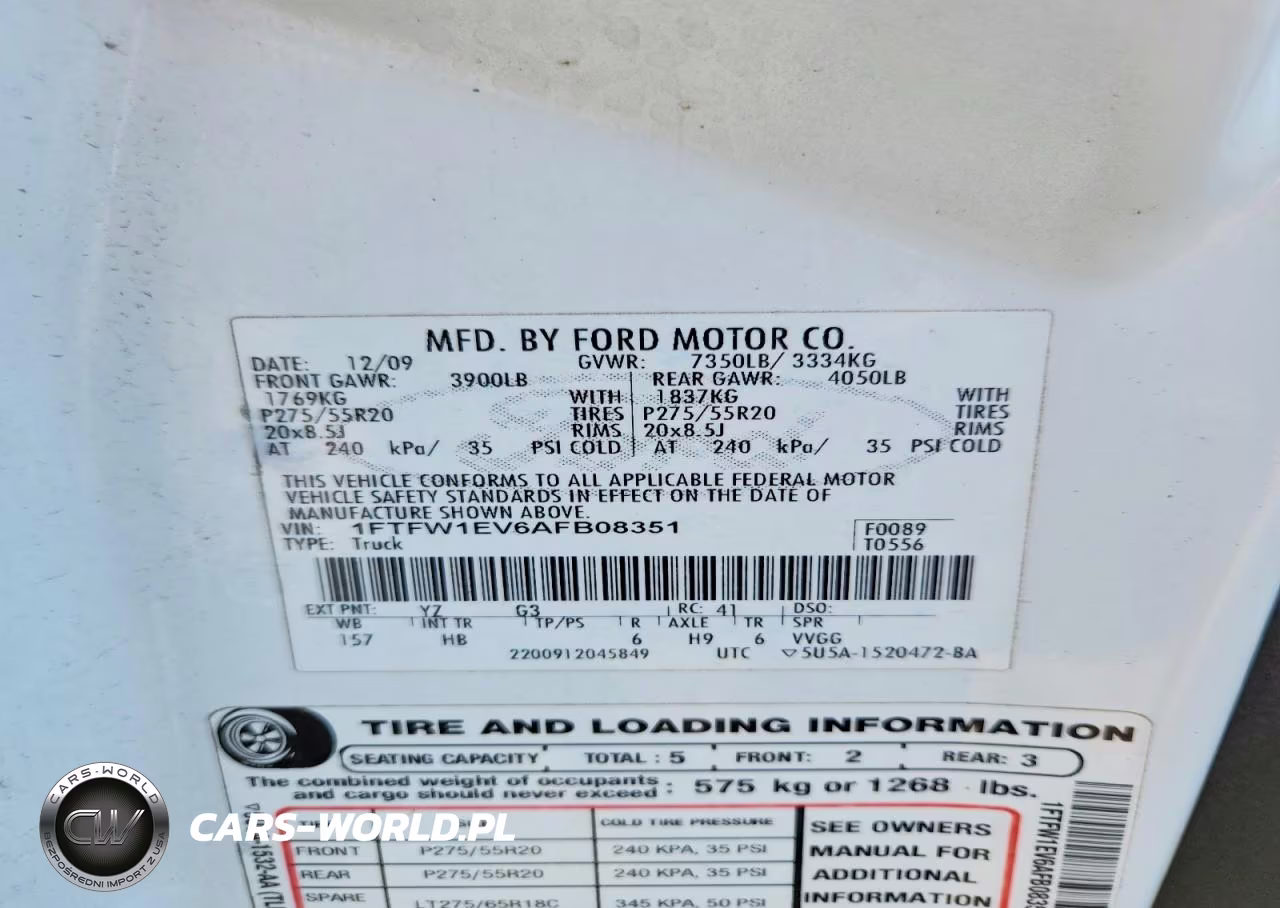 2010 Ford F150 Supercrew VIN:1FTFW1EV6AFB08351 - 12