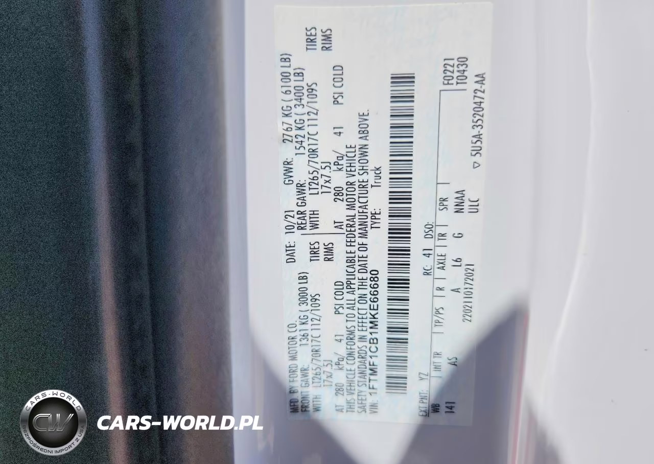2021 Ford F150 VIN:1FTMF1CB1MKE66680 - 12