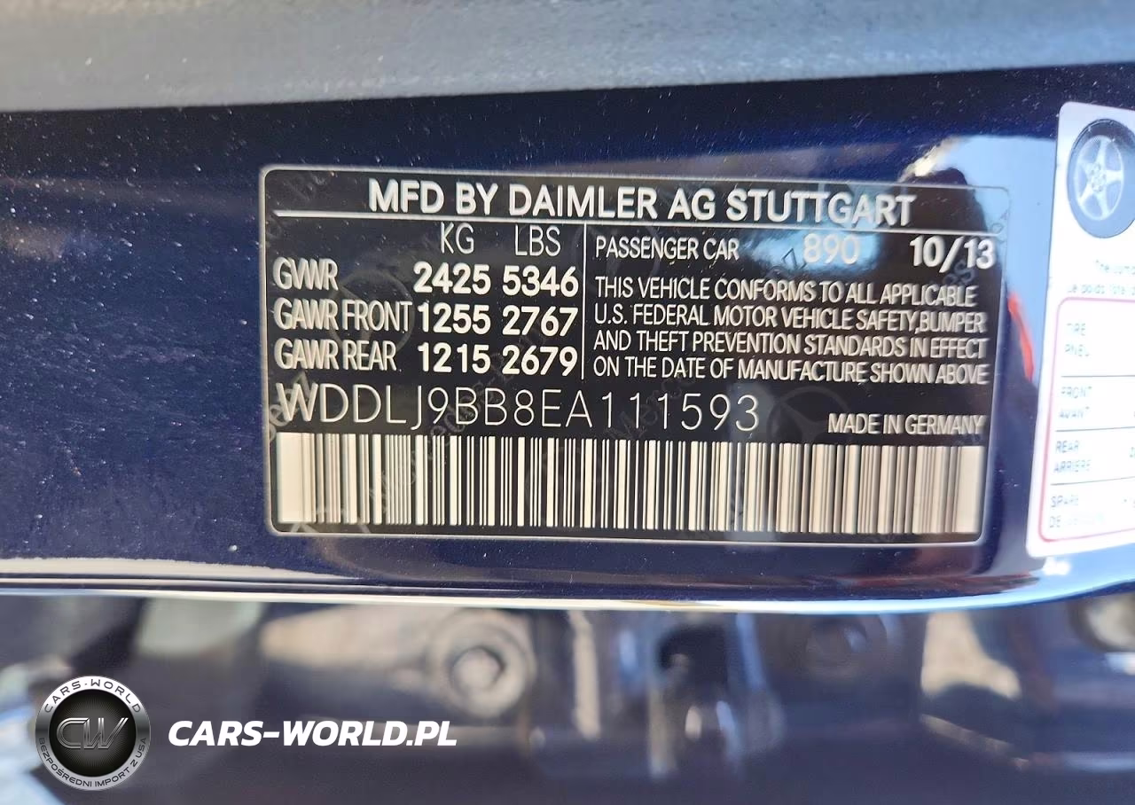 2014 Mercedes-Benz Cls 550 4Matic VIN:WDDLJ9BB8EA111593 - 12