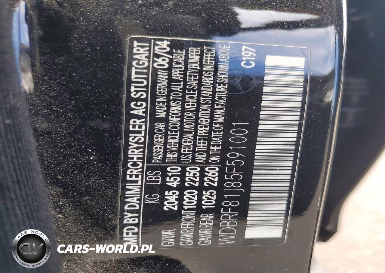 2005 Mercedes-Benz C 240 4Matic VIN:WDBRF81J85F591001 - 12