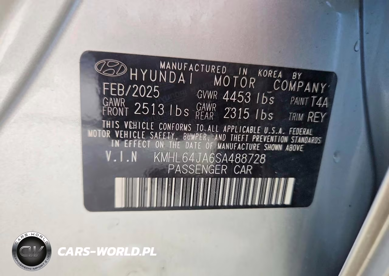 2025 Hyundai Sonata Sel VIN:KMHL64JA6SA488728 - 12