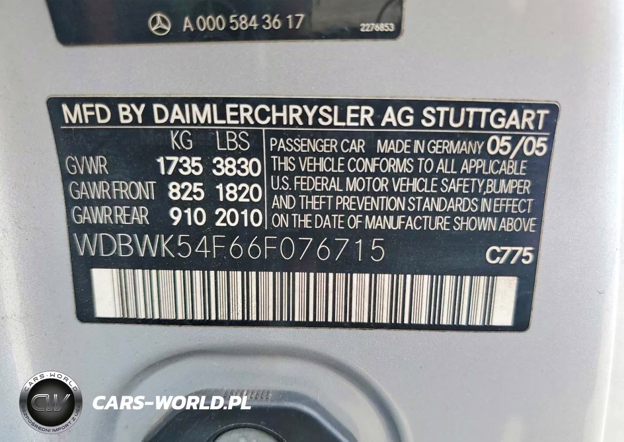 2006 Mercedes-Benz Slk 280 VIN:WDBWK54F66F076715 - 12