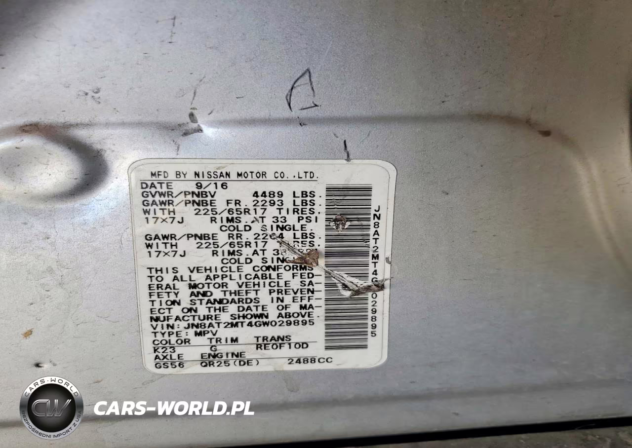 2016 Nissan Rogue S VIN:JN8AT2MT4GW029895 - 14