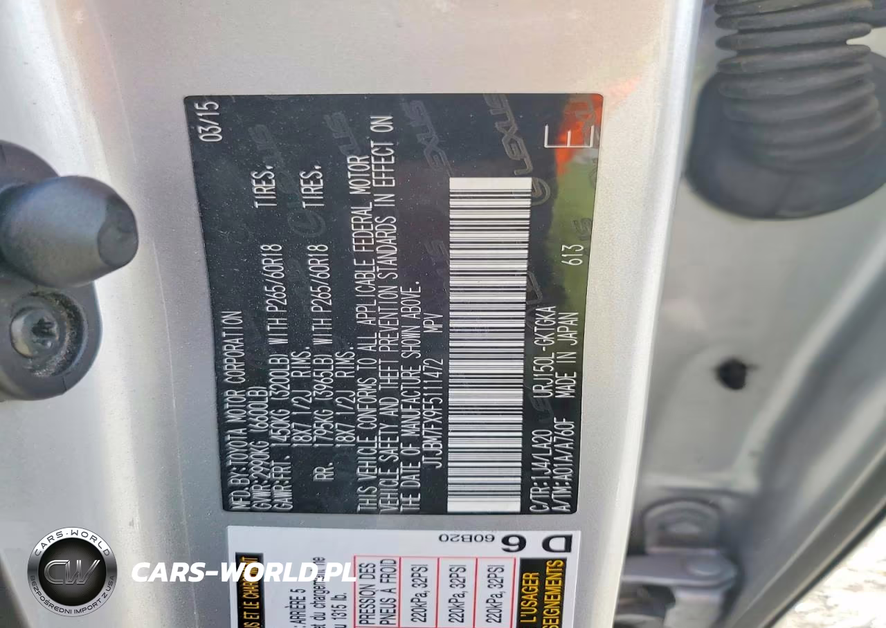 2015 Lexus Gx 460 VIN:JTJBM7FX9F5111472 - 13