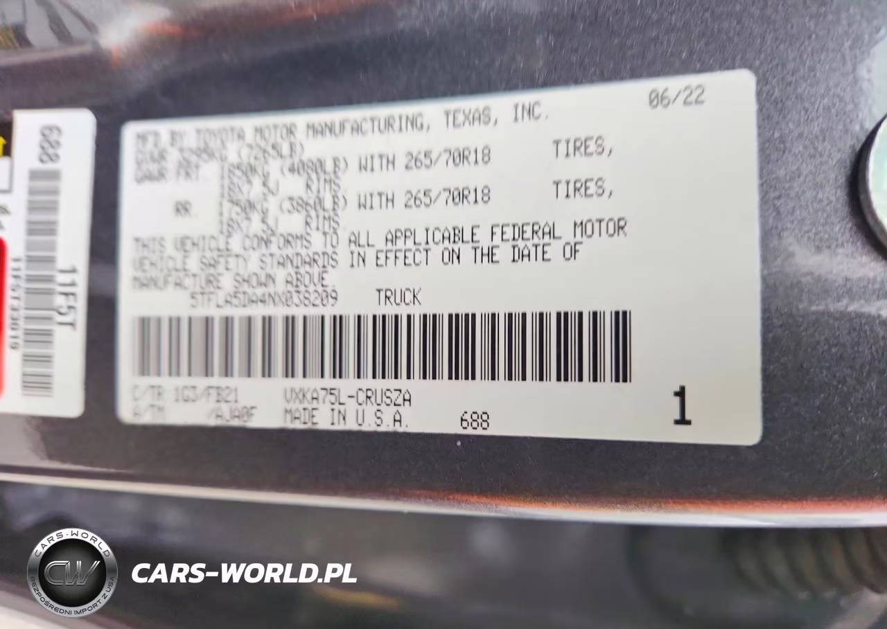 2022 Toyota Tundra Sr5 VIN:5TFLA5DA4NX038209 - 12