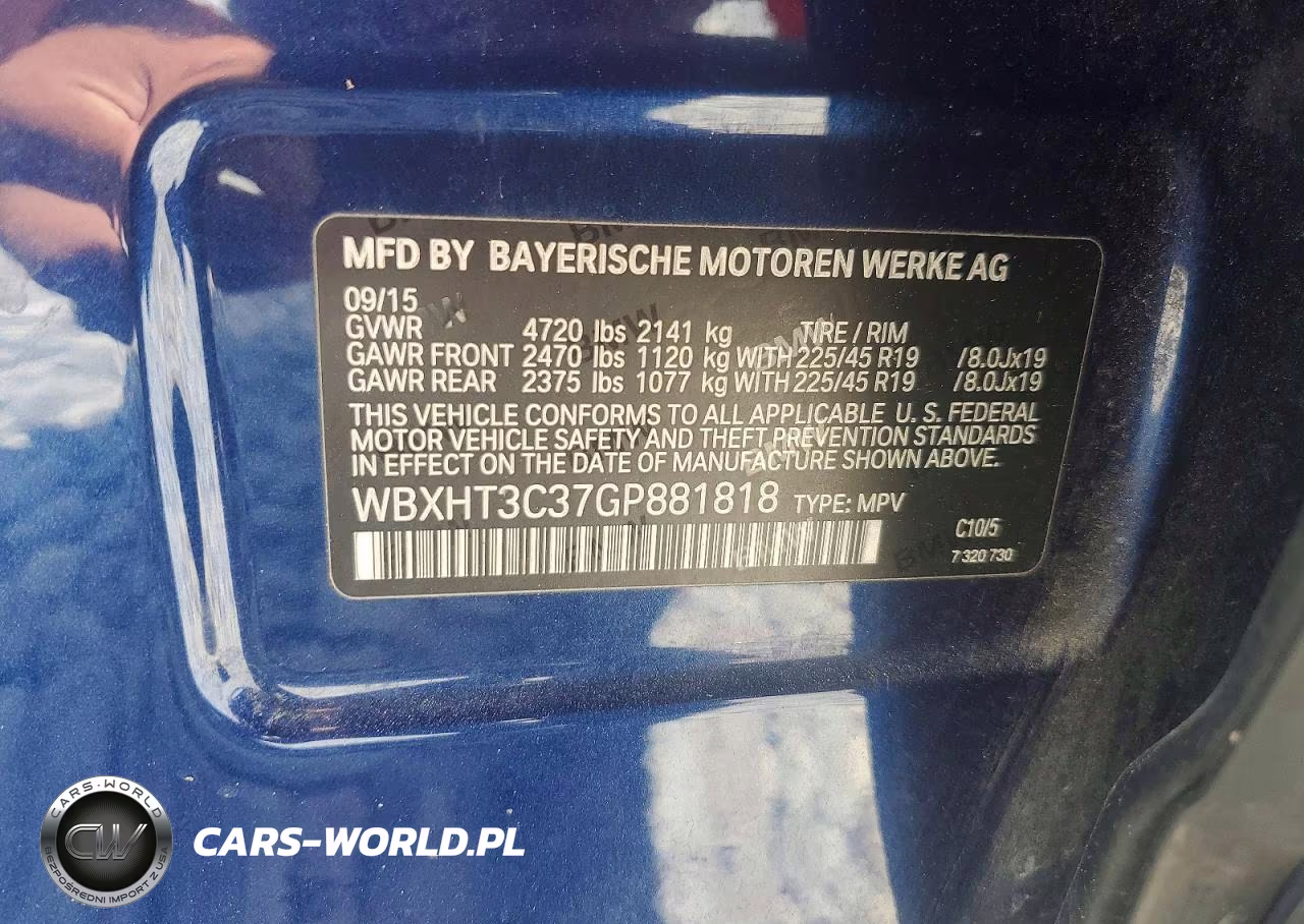 2016 BMW X1 xDrive28I VIN:WBXHT3C37GP881818 - 12