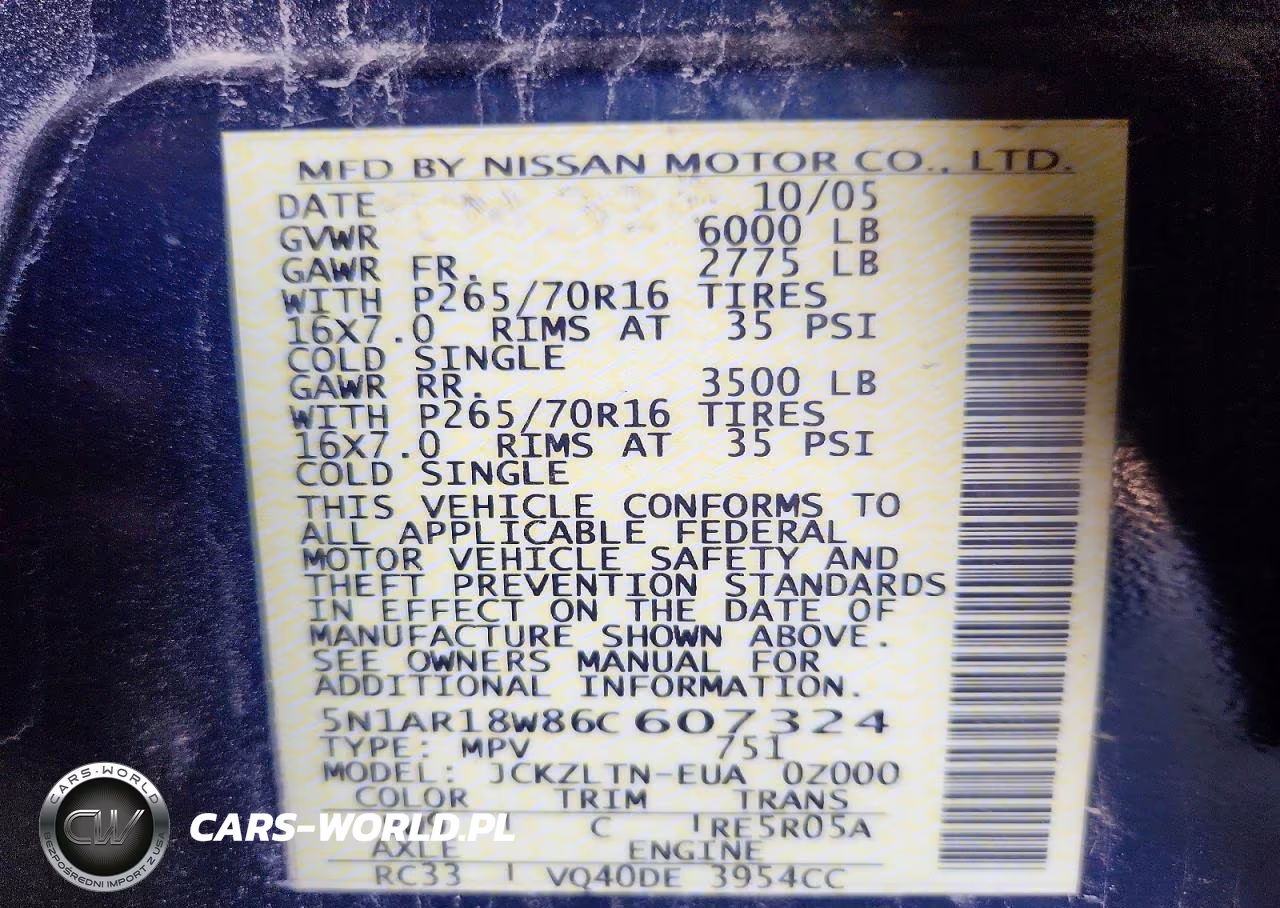 2006 Nissan Pathfinder S VIN:5N1AR18W86C607324 - 13