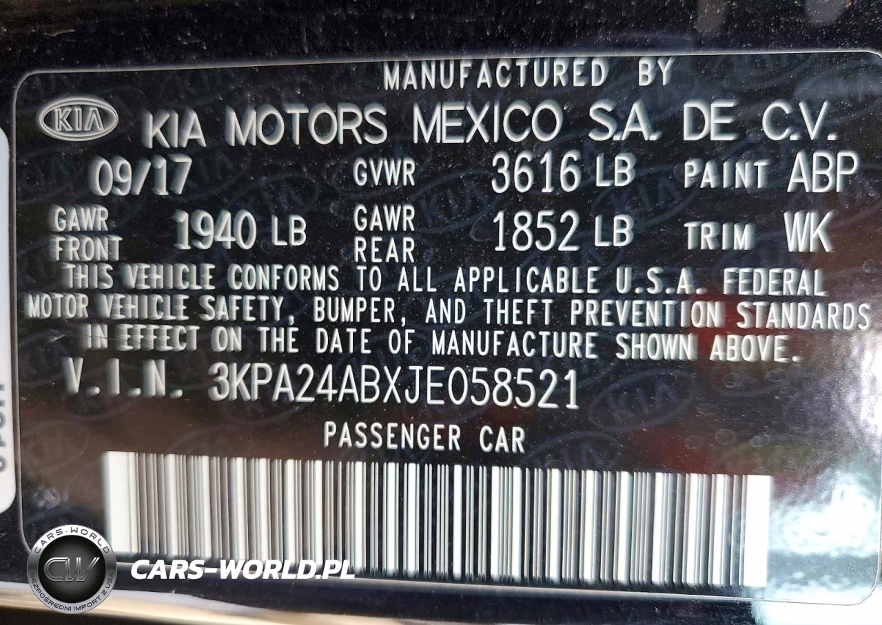 2018 Kia Rio Lx VIN:3KPA24ABXJE058521 - 12