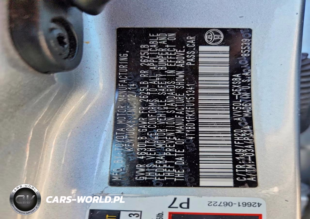 2015 Toyota Camry Hybrid Se VIN:4T1BD1FKXFU151341 - 12