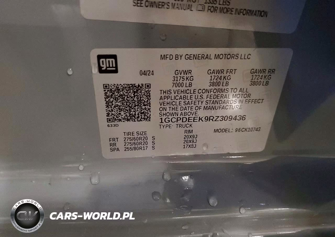 2024 Chevrolet Silverado K1500 Rst VIN:1GCPDEEK9RZ309436 - 12
