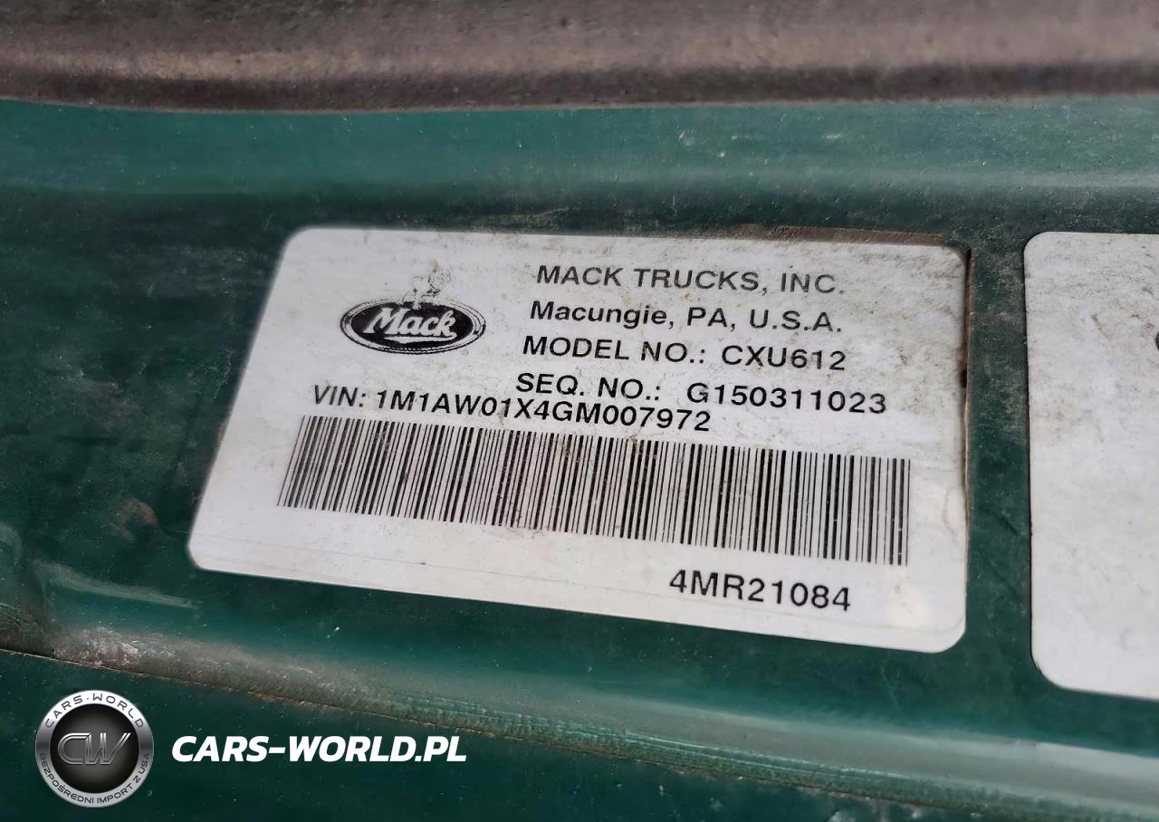 2016 Mack 600 Cxu600 VIN:1M1AW01X4GM007972 - 11