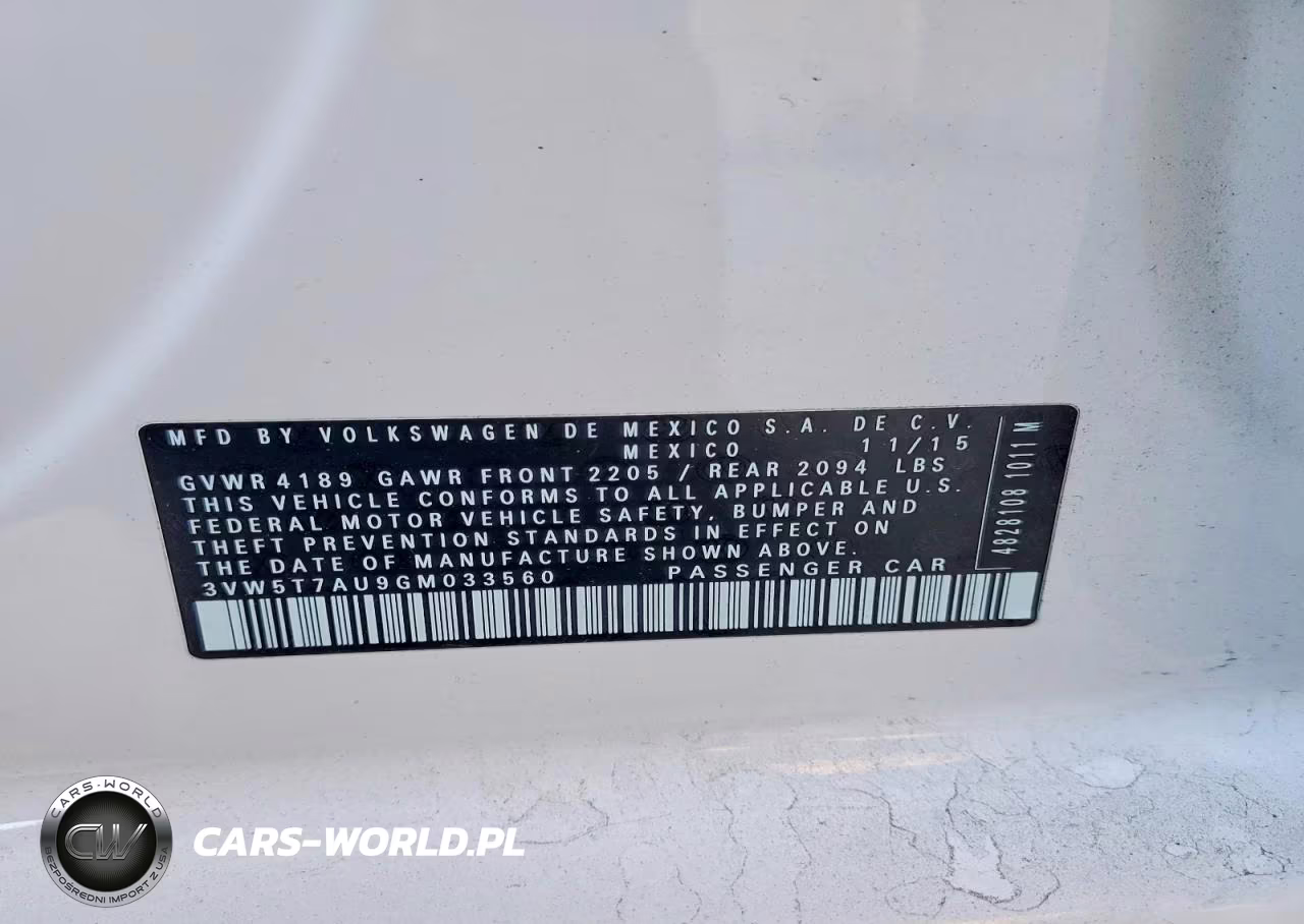 2016 Volkswagen Gti S-Se VIN:3VW5T7AU9GM033560 - 12